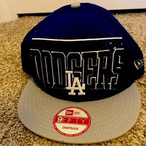 New Era Blue and Gray Dodgers Snapback Hat